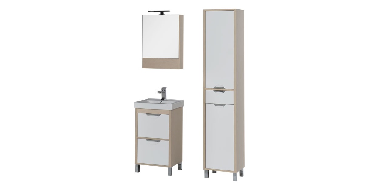 Комплект мебели Aquanet Гретта 50 светлый дуб 00172205 - Вид №1