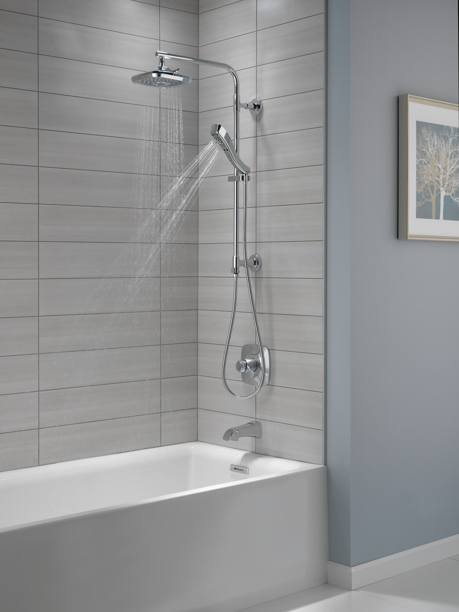 58820-BL Душевая стойка 26 дюймов, круглая Delta Faucet Universal Showering Матовый черный  - Вид №11