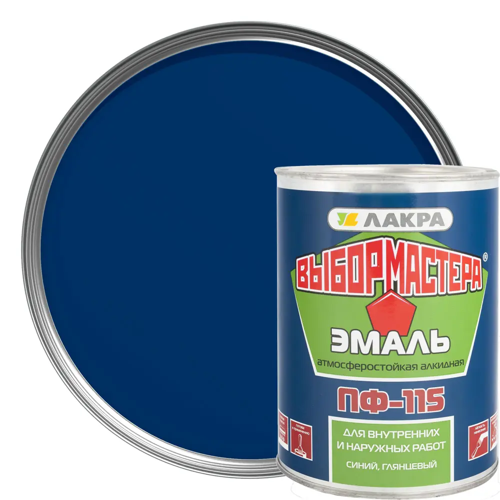 Эмаль ПФ-115 Выбор Мастера цвет синий 0.9 кг 14713511 STLM-2011088 