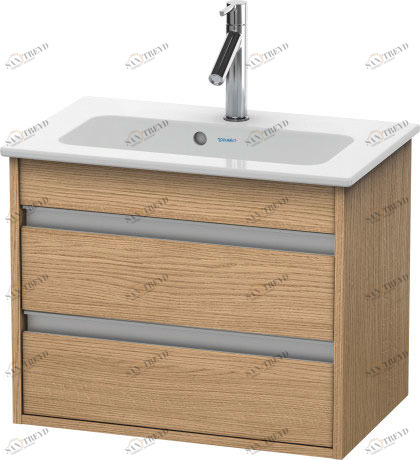 KT645205252 Ketho Тумбочка подвесная компакт Европейский дуб, декор Duravit