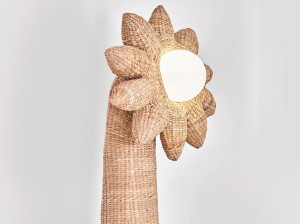 Торшер ручной работы из растительных волокон
