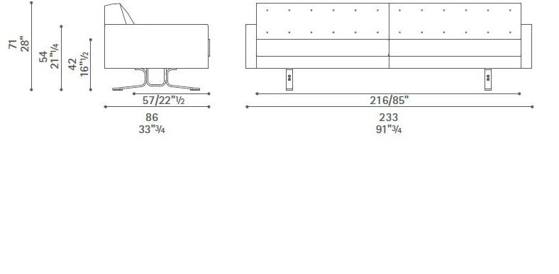 Poltrona Frau Стеганый диван La collezione - divani e poltrone sun-id-1437694 - Вид №4
