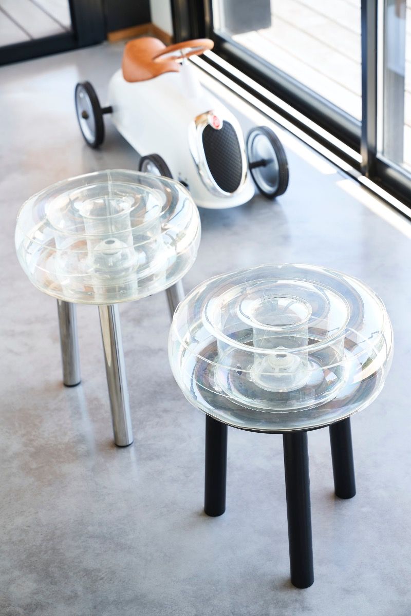 MOJOW Табурет FLOOFY из нержавеющей стали Прозрачный TAFLCIEKO01TR  - Вид №1