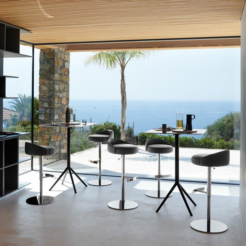 Potocco Стул кожаный поворотный с газлифтом Plissé 929/a-gas - Вид №1