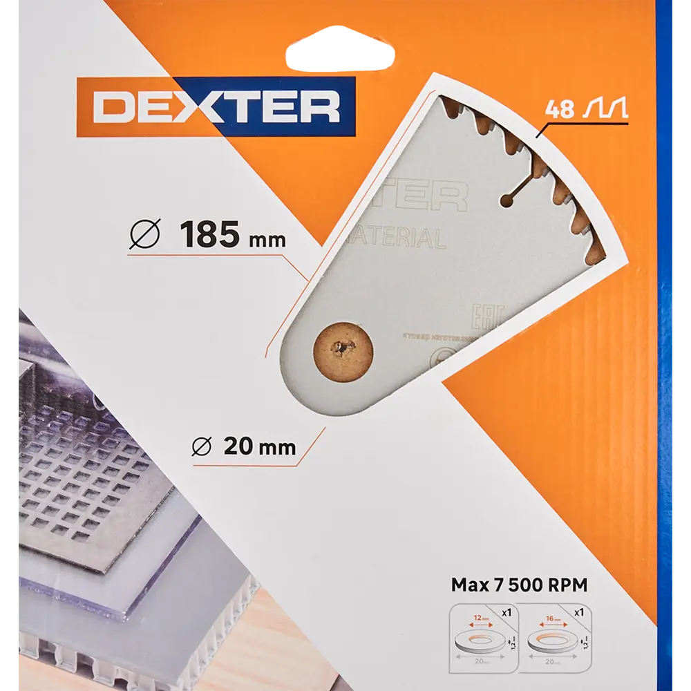 Диск циркулярный универсальный Dexter 185x20/16/12 мм 48 зубов 82304542 STLM-2189102  - Вид №1