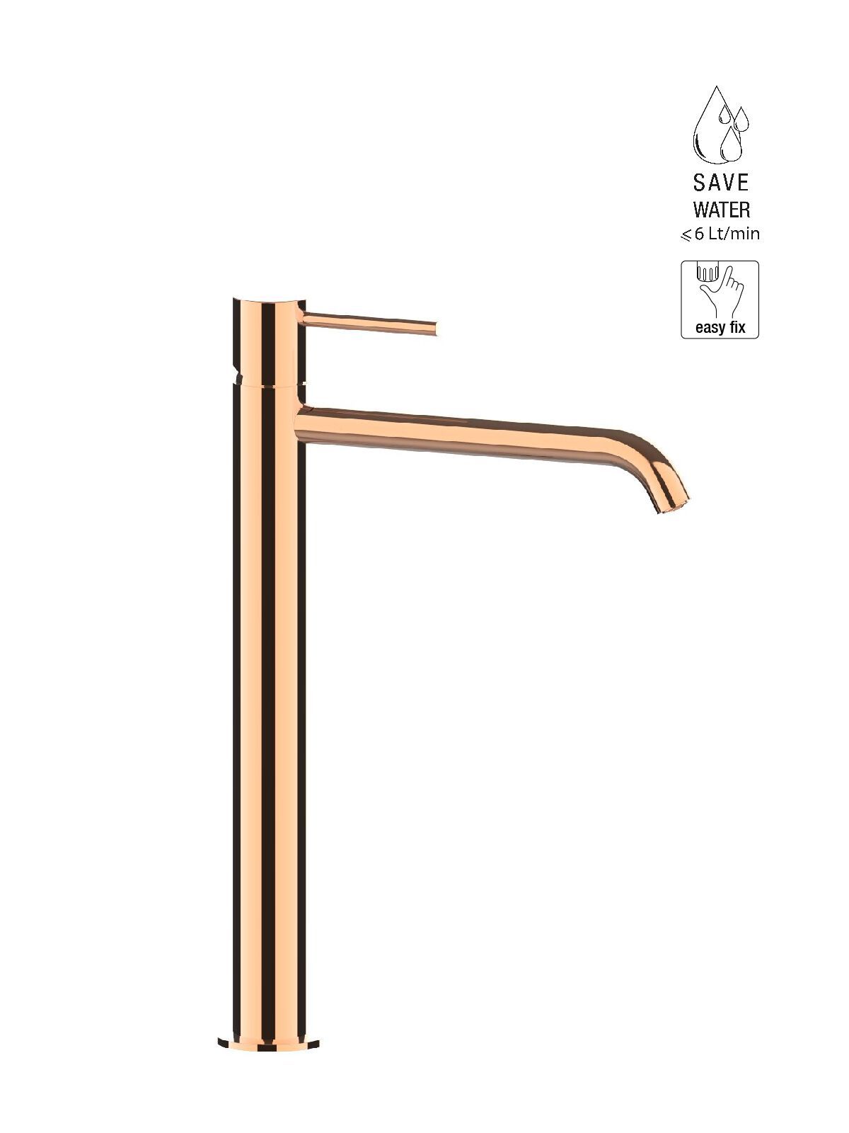 Однорычажный смеситель для раковины с высоким верхом Rubinetterie Frattini Pepe XL ARCH-00048045 - Вид №11