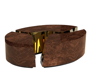 0-114 Овальный центральный стол Lapiaz из орехового дерева Boca Do Lobo