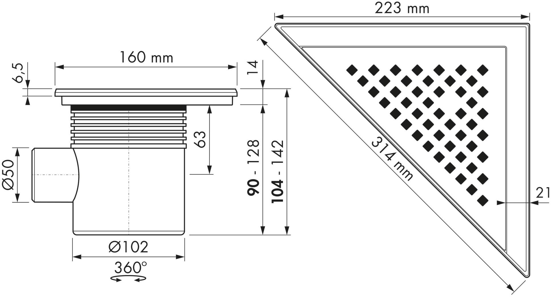 ESS Easy Drain Трап для душа из стали Aqua sun-id-1488542 - Вид №4