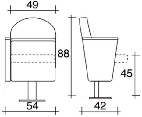 TALIN Сиденье для аудитории из ткани Aran sun-id-1366804 - Вид №2