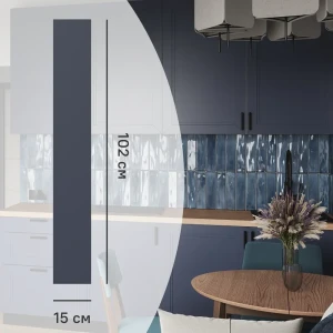 Фасад кухонный KONSENSA Котлас синий с геометрической филенкой 15×102 см 89409644