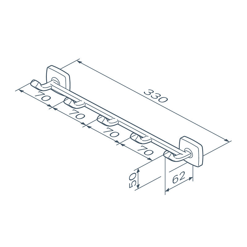 A9035922 Набор крючков для полотенец черный AM.PM Gem - Вид №5