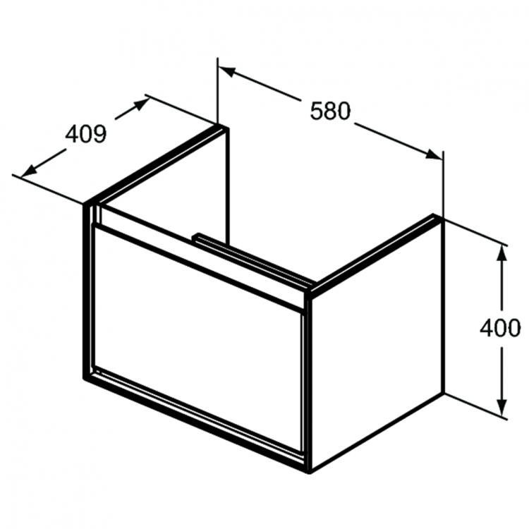 E0847EQ Тумба для раковины 65 см Ideal Standard CONNECT AIR - Вид №1