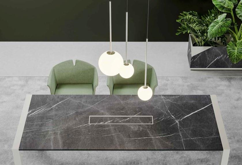 PROF Прямоугольный стол для совещаний с системой управления кабелями Extralight sun-id-1434582 - Вид №7