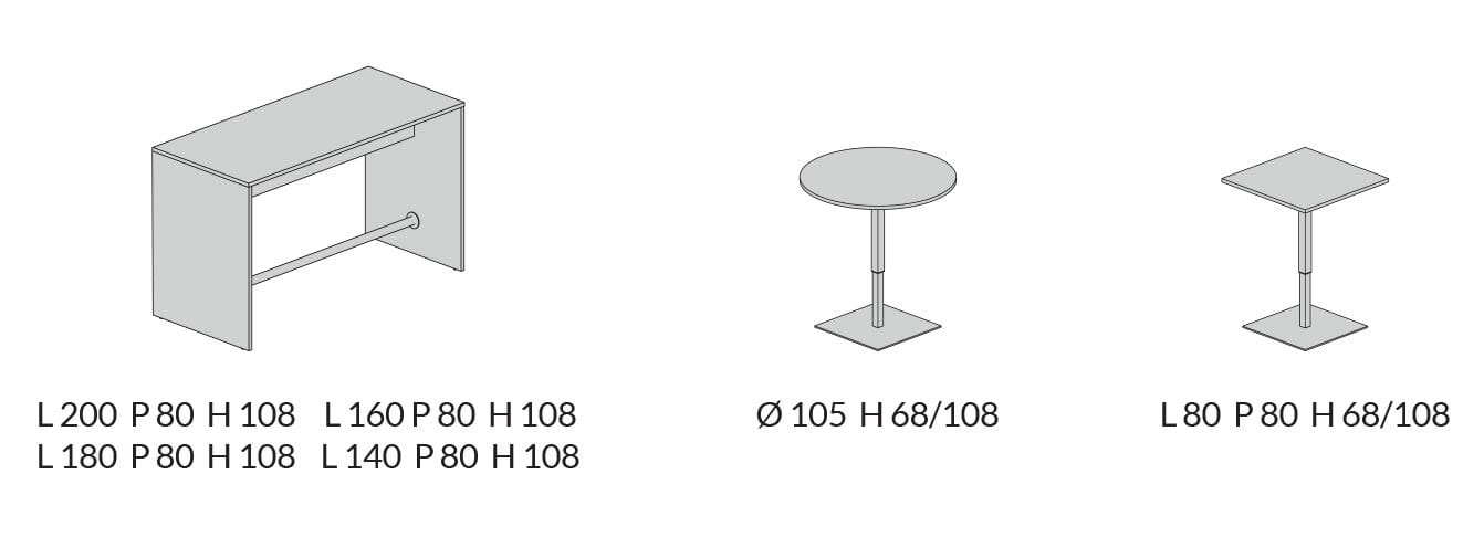Высокий стол для совещаний из меламина About Office Funny ARCH-00092270 - Вид №3