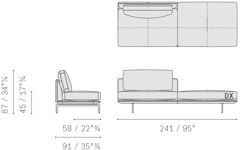 Poltrona Frau Модульный диван из кожи и ткани La collezione - divani e poltrone sun-id-1487212 - Вид №18