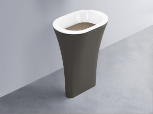 AMLA65-BL+AMPILO-AN+AMCOLO-FN Раковина Amedeo Ovale отдельностоящая cielo Enjoy + Amedeo