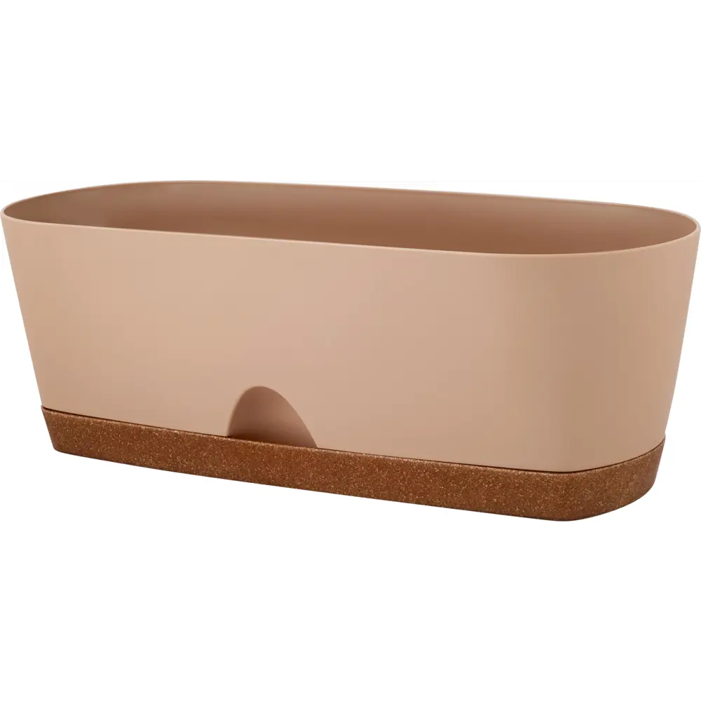 Балконный ящик INGREEN Wood 40 см коричневый овальный 89416386 STLM-1570346 - Вид №3