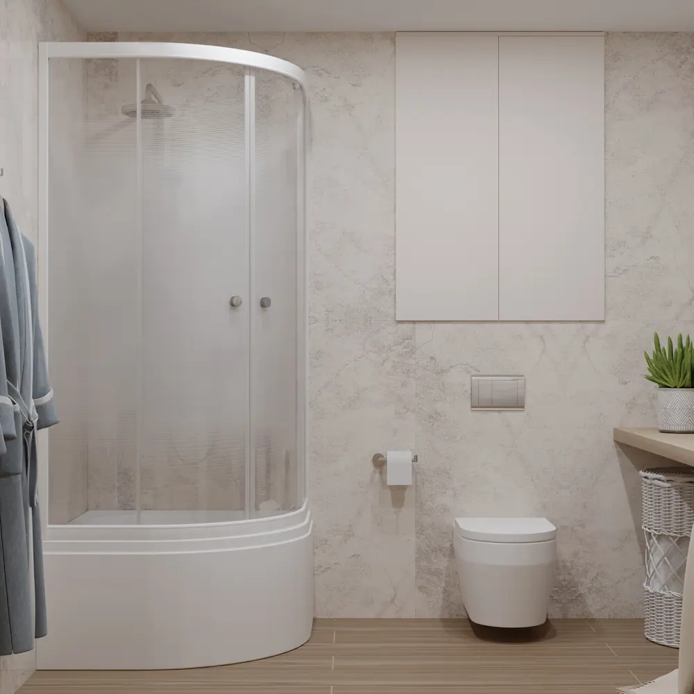 Душевой уголок Triton Лайт 1/4 круга высокий поддон 90x90 см белый профиль прозрачное стекло раздвижной 89373158 STLM-2212033 Santreyd - Вид №4