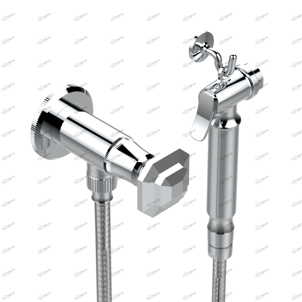 A57-5840/8 Душ гигиенический: вентиль, 1.25 м шланг, крючок, вывод для душа и лейка с клапаном (возможны только следующие покрытия A02, B01,C01, D03, E02, F01, G01,G02) Thg-paris Tradition Хром A57 5840/8 A02 CAT.A