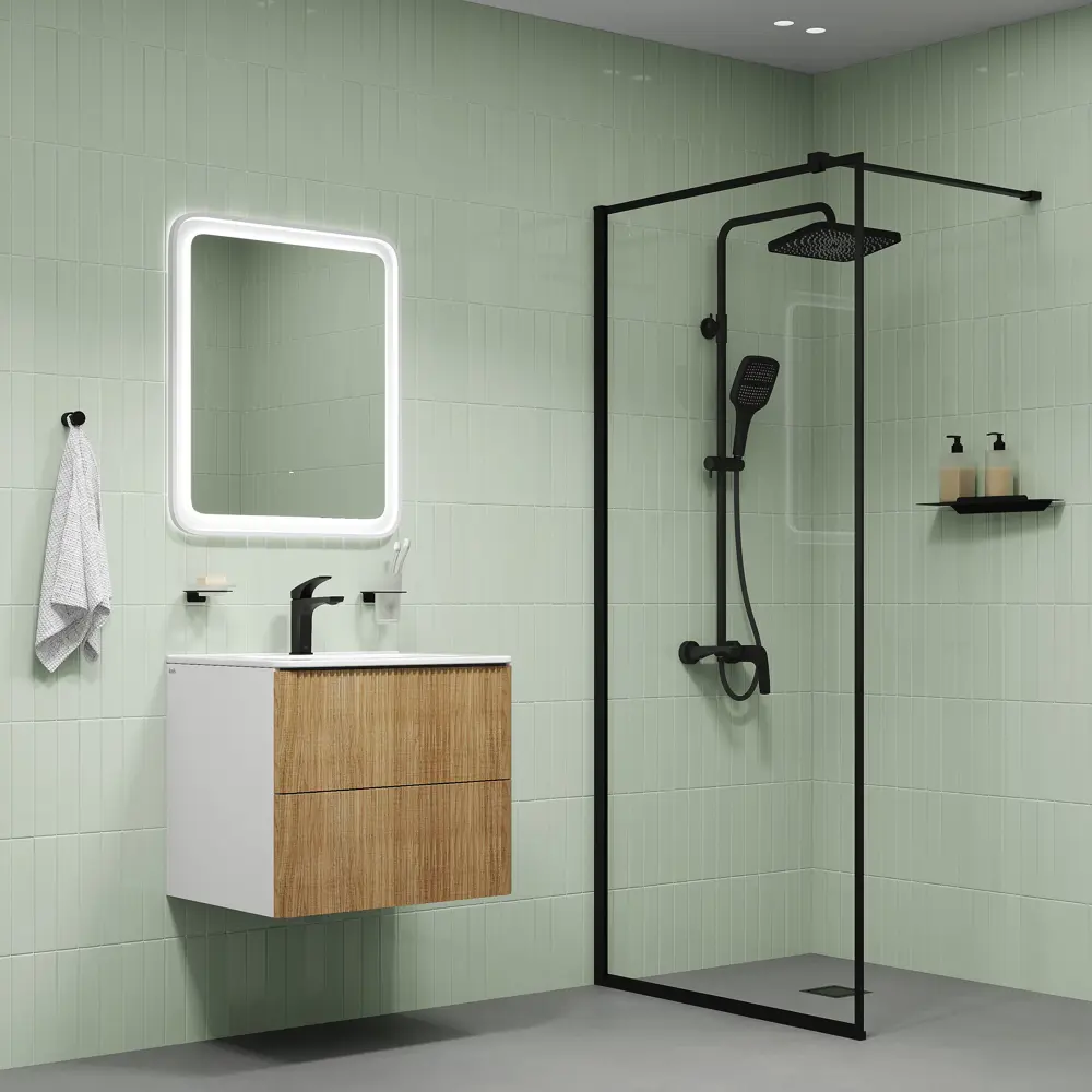 89392199 Смеситель для раковины Iddis Lahta LAHBL00i01 однорычажный цвет черный матовый STLM-1565363 - Вид №4