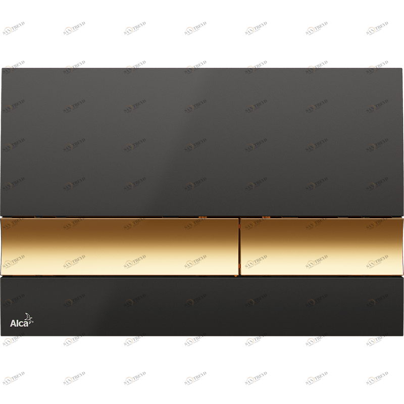Кнопка управления для скрытых систем инсталляции, черный/золотой ALCAPLAST M17285