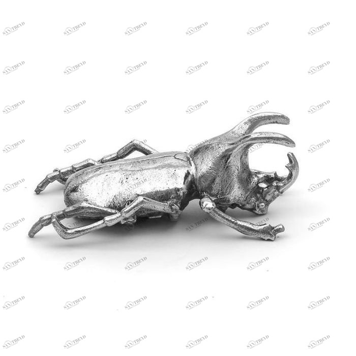 Статуэтка декоративная алюминиевая 5х14 см серебряная Wunderkammer Bug SELETTI  00-3883239 Серебро 