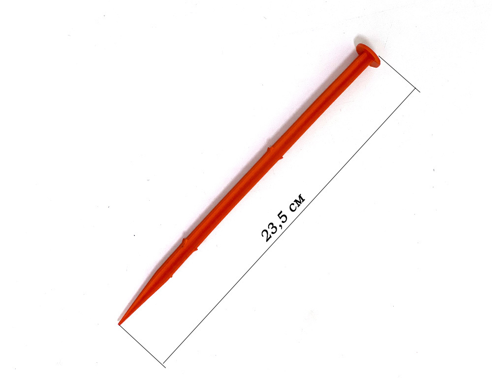 Колышек для подвязки и разметки территории, оранжевый ГеоПластБорд GPBST-191 - Вид №2
