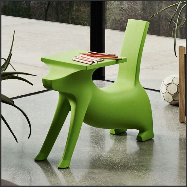 Magis Le Chien Savant MT830 VE Детский стул / детский стол из полиэтилена. Цвет: Зеленый  1315 C  - Вид №1
