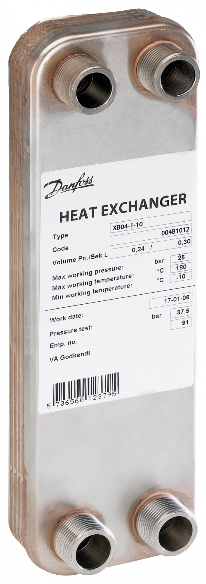 Danfoss Паяный пластинчатый теплообменник серии XB04 XB 04-1 20 паяный пластинчатый теплообме 004B1016 