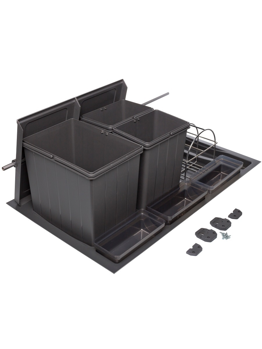 Система сортировки мусора Omega Duet/Top 900/31/3 Anthracite NAVAKO 10313 - Вид №2