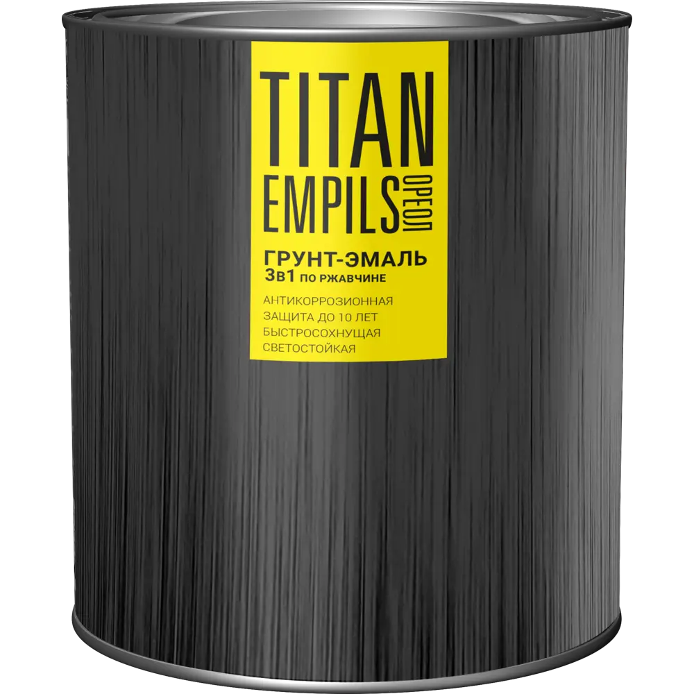Грунт-эмаль по ржавчине Ореол Titan цвет черный 2.7 кг STLM-2053691 - Вид №1