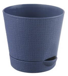 201-27 Горшок д/цветов с поддоном Le Parterre d=9.5 0.35л. графит Цветочная коллекция