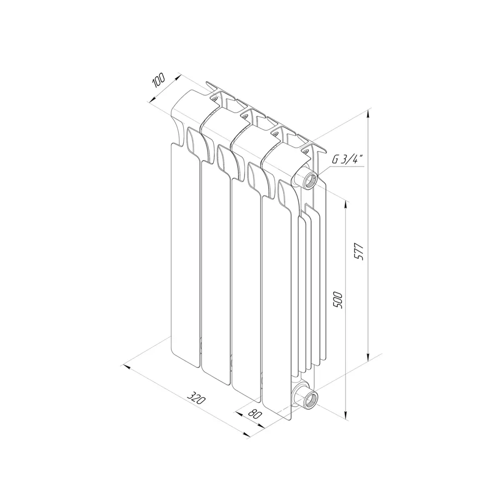 Биметаллический радиатор RIFAR Monolit 500 - надежное отопление на 25 лет 12876376 STLM-0002481 - Вид №9