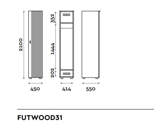 Деревянный шкаф FIT INTERIORS FUTURA WOOD ARCH-00059426 - Вид №4