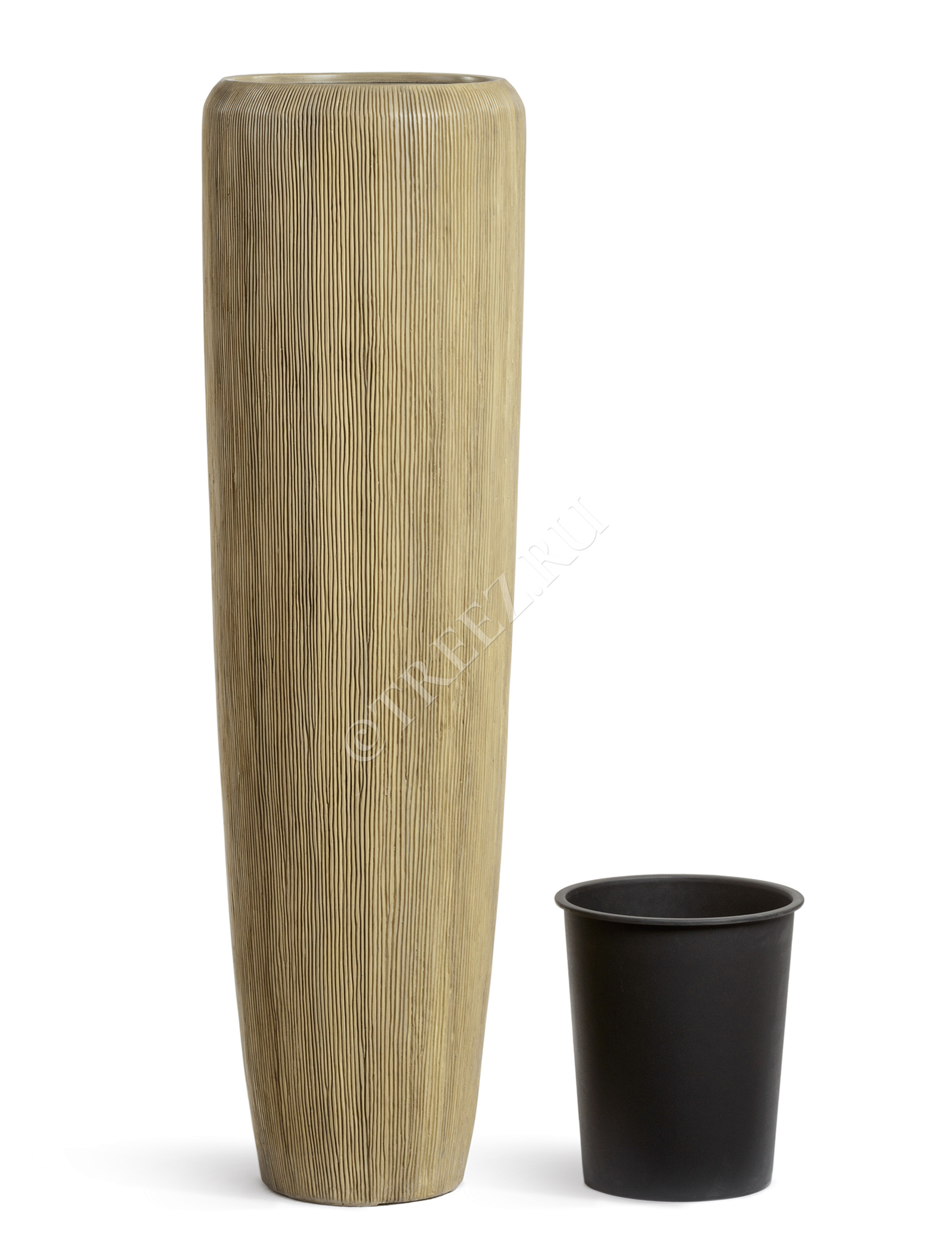 41.3321-06-049-BBW-097 Кашпо  Effectory - серия Wow - Высокий конус Design - Песчаная дюна Цветочная коллекция  - Вид №4