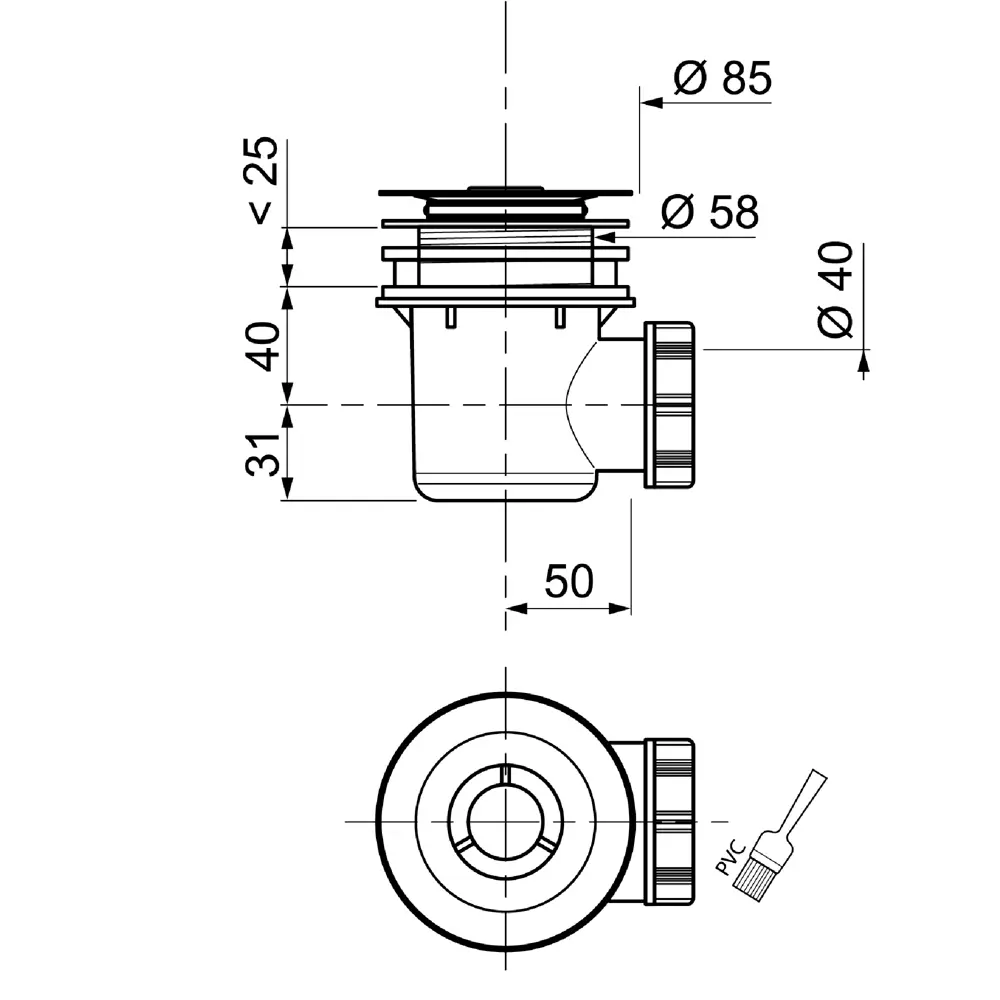 Сифон Equation для душевого поддона с гидрозатвором 18551118 STLM-0011279 - Вид №2