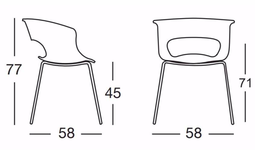 SCAB DESIGN Штабелируемый стул из поликарбоната Miss b sun-id-1368104 - Вид №3