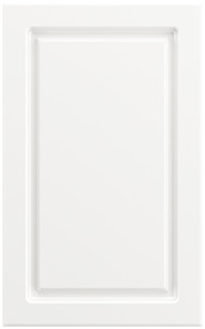 Фасады для кухни Классика Фрезеровка «Прямоугольник+» Белый снег софт №501