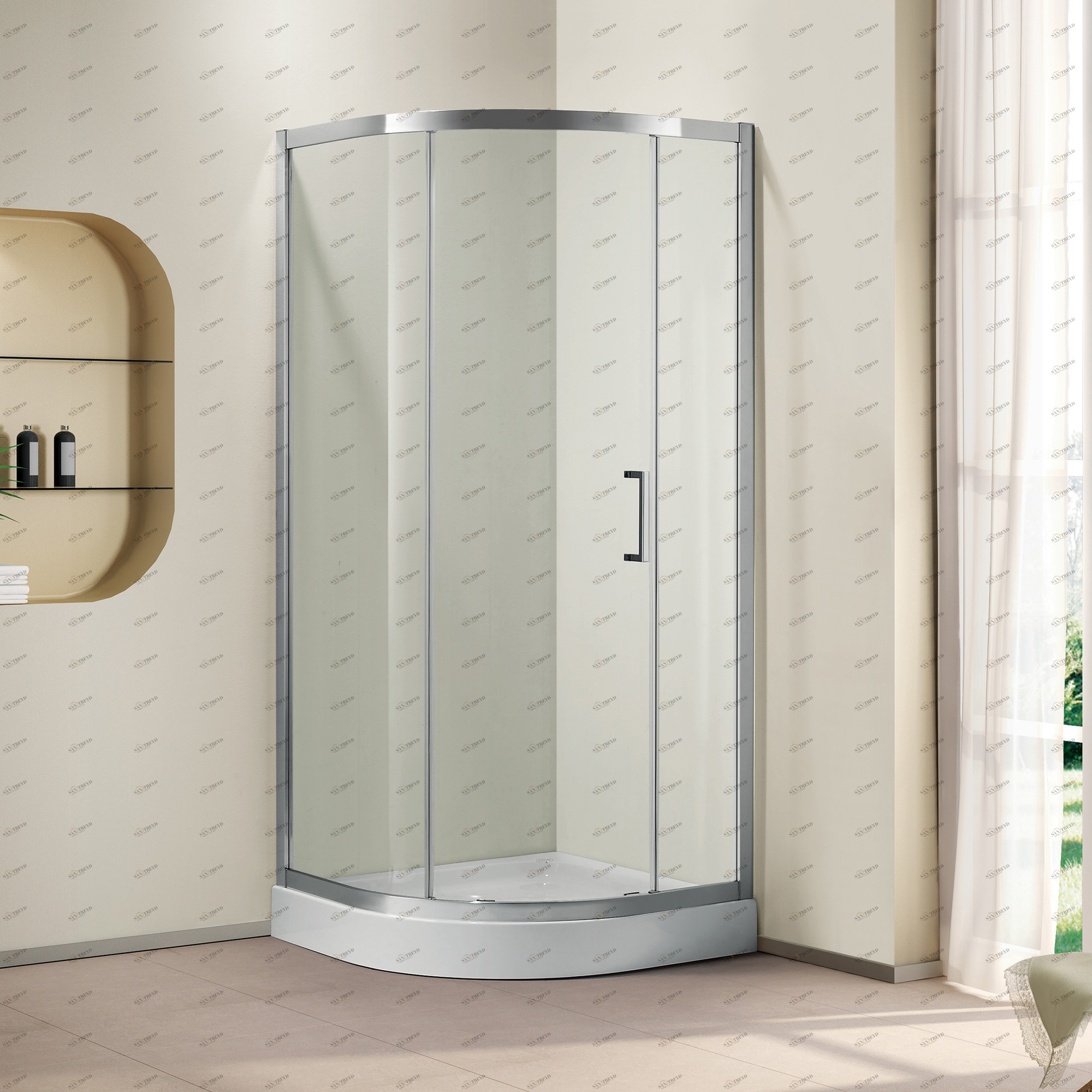 Душевой уголок CEZARES PORTA-D-R-1-90-C-Cr