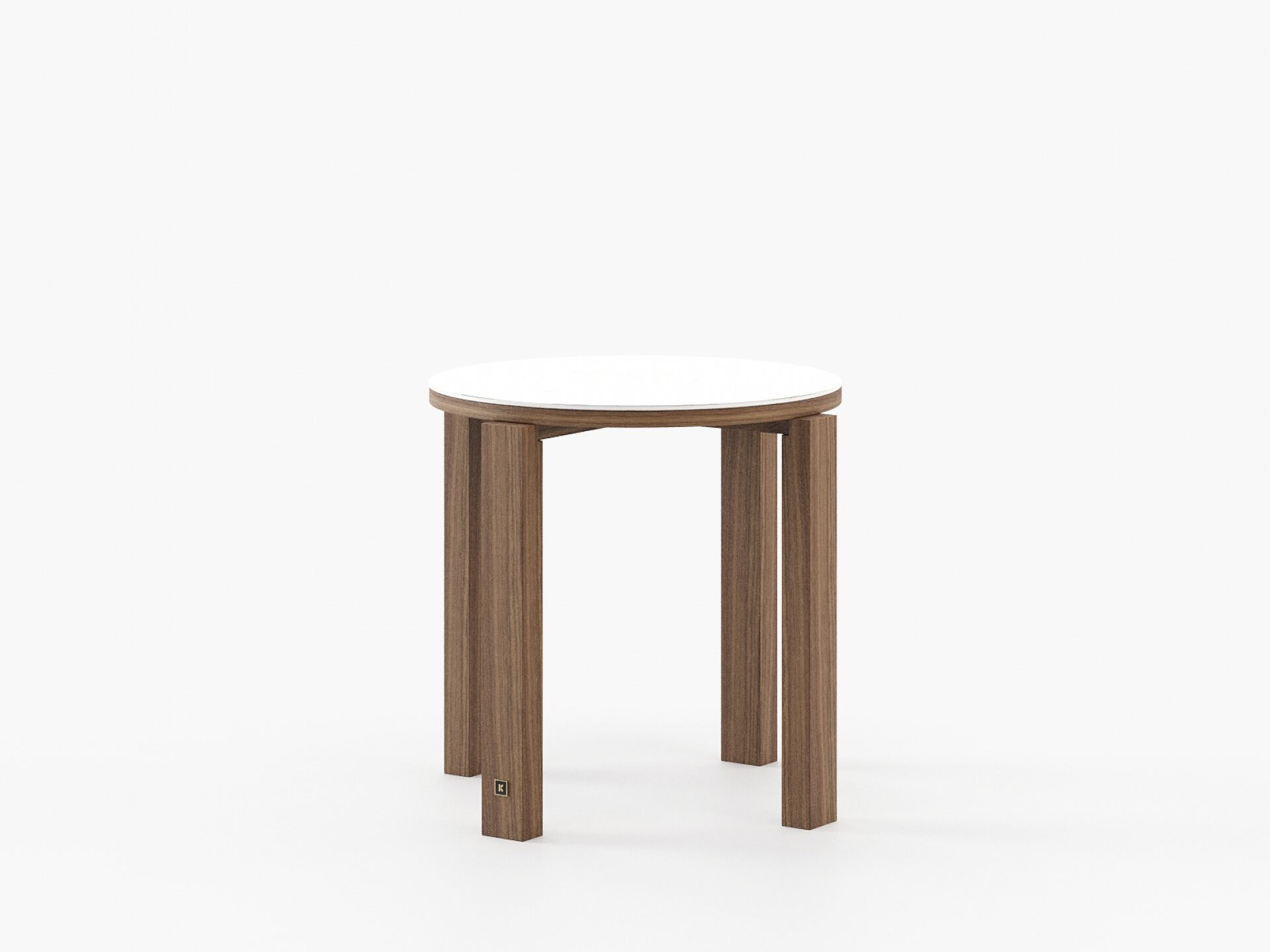 Высокий круглый деревянный журнальный столик Laskasas TASOS ARCH-00030807 - Вид №4