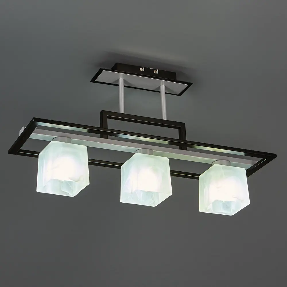 Люстра потолочная Техно КС30093/3C, 3 лампы, 9 м², цвет чёрный КЛЮЧНИК STLM-2135053 - Вид №1