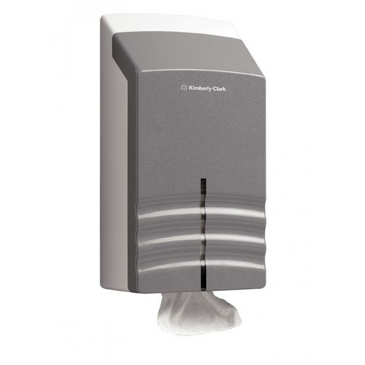 6938 Kimberly Clark Диспенсер для листовой туалетной бумаги из пластика серый Kimberly Clark Professional Ripple 6938 серый 
