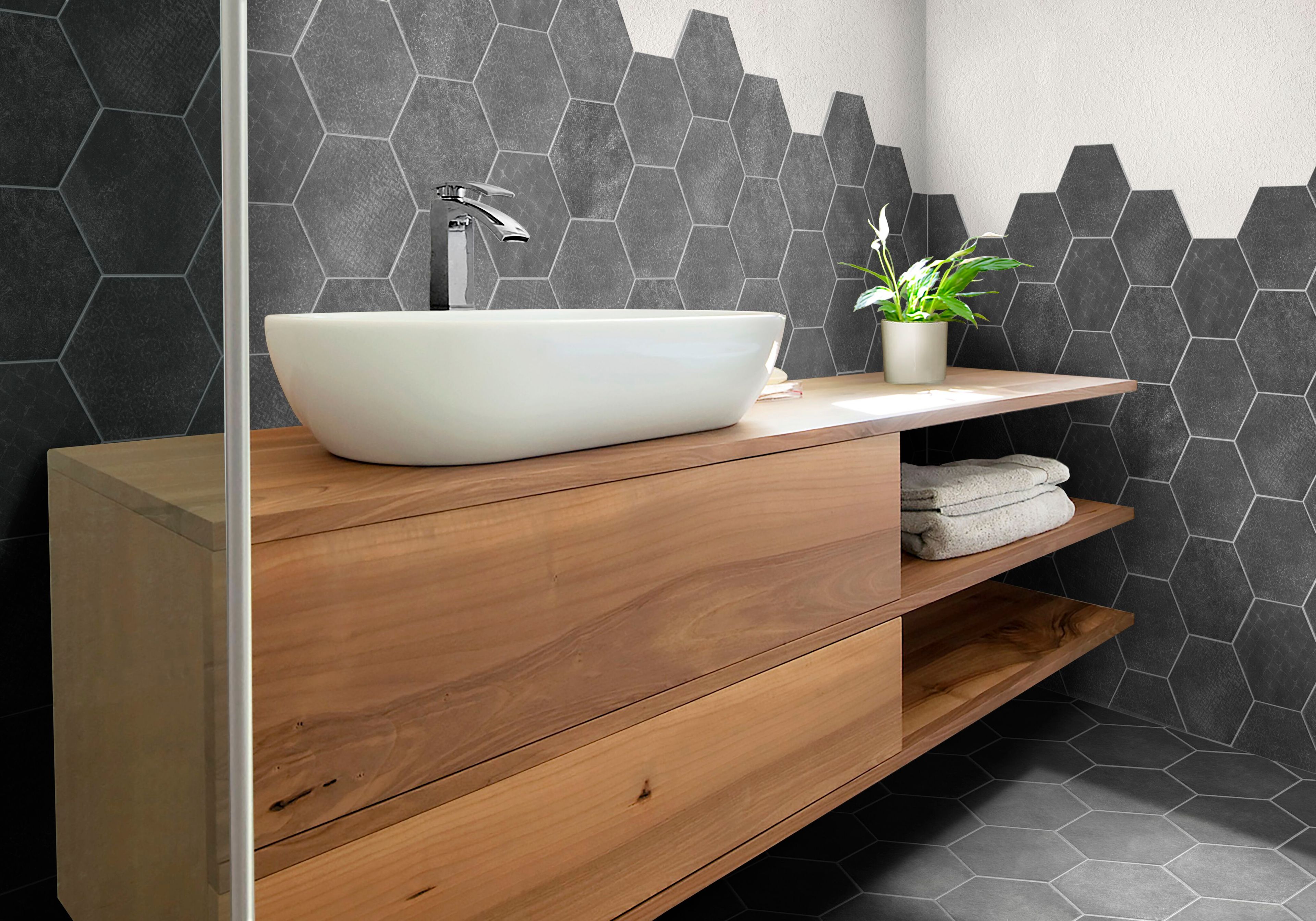 Пол / керамогранит с эффектом цемента KERADOM ESAGONE CEMENTI ARCH-00020918 - Вид №8