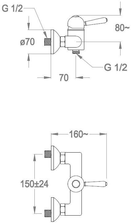Fir Italia Смеситель для душа на 2 отверстия Melrose 71 sun-id-1371892 - Вид №1