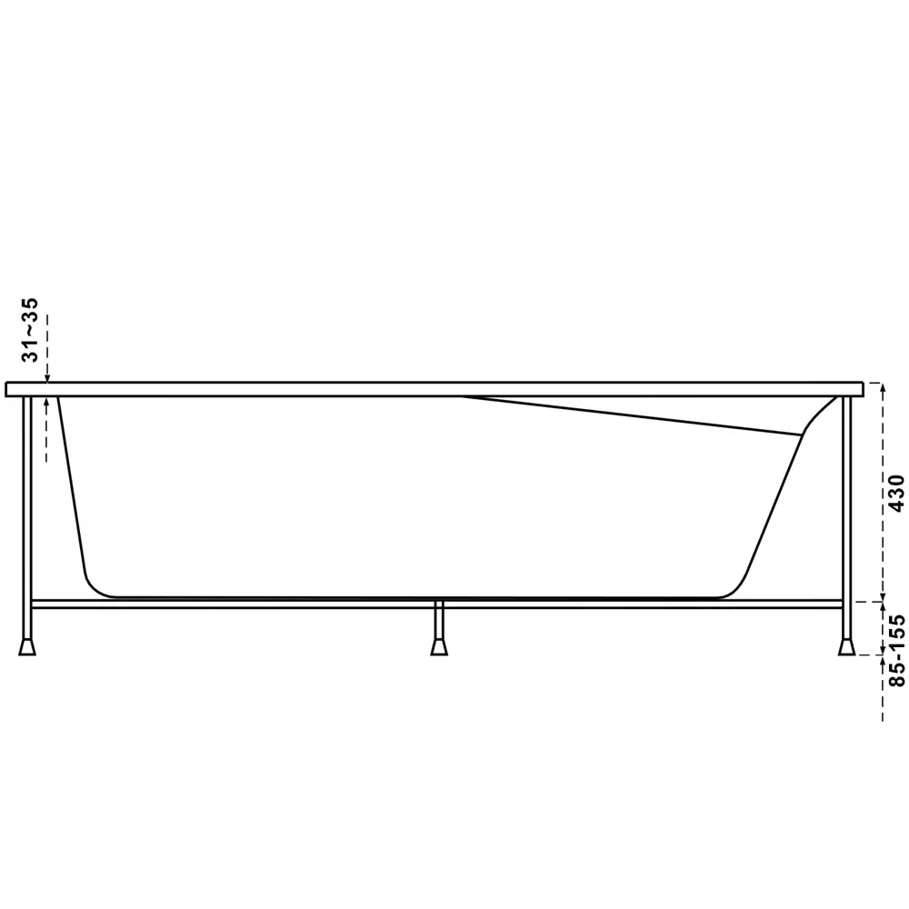 Jacob Delafon Patio — акриловая ванна для эргономичных пространств 170x70 см 18581940 STLM-0011540 - Вид №13