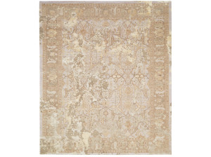 Прямоугольный ковер ручной работы из шерсти и шелка