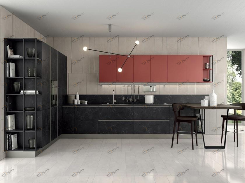 Febal Casa Линейная встроенная кухня со встроенными ручками sun-id-1404149