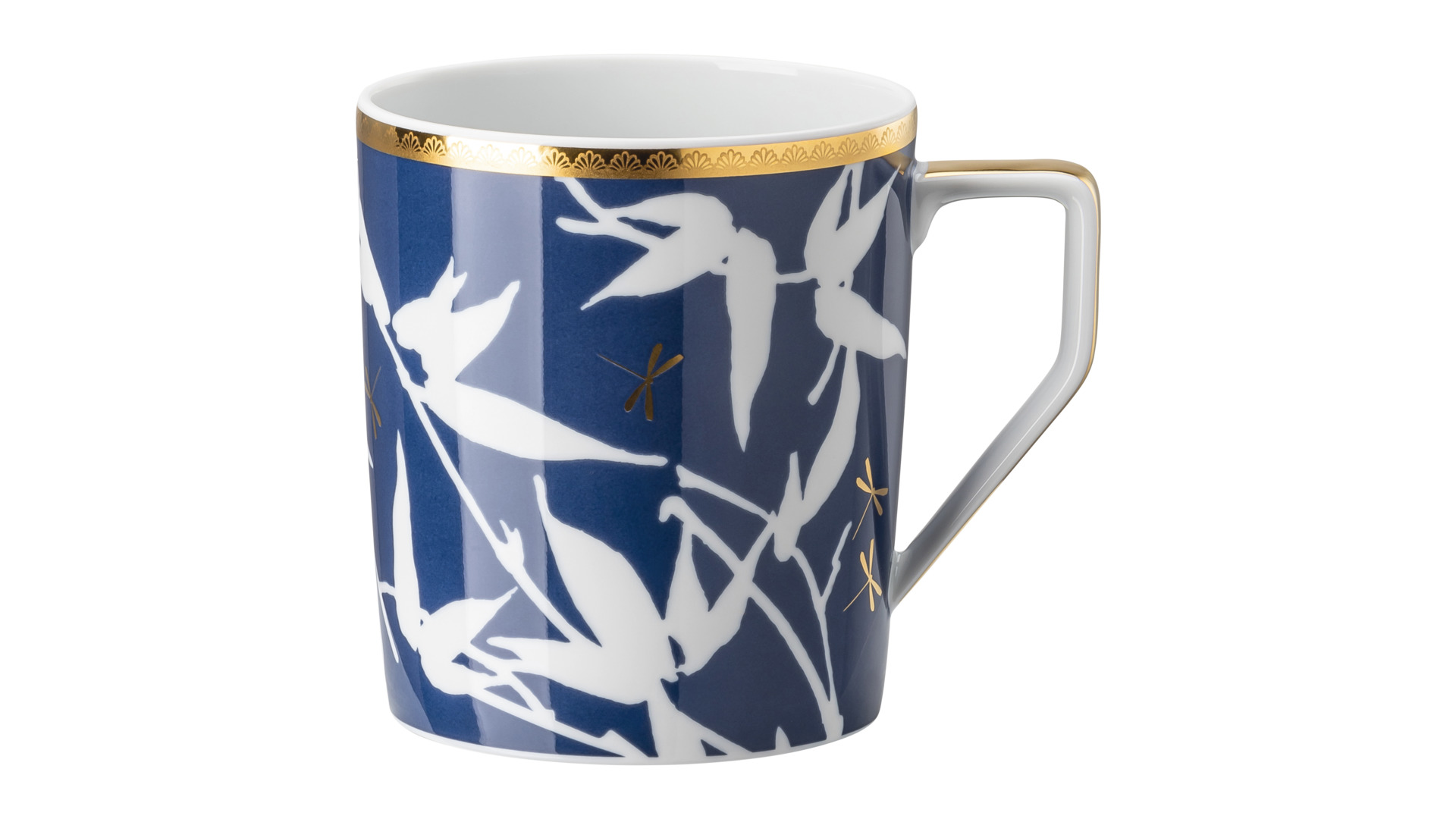 10655607 Rosenthal Набор кружек Rosenthal Турандот 360мл, фарфор, синий, золотой кант, 6шт Фарфор  - Вид №2