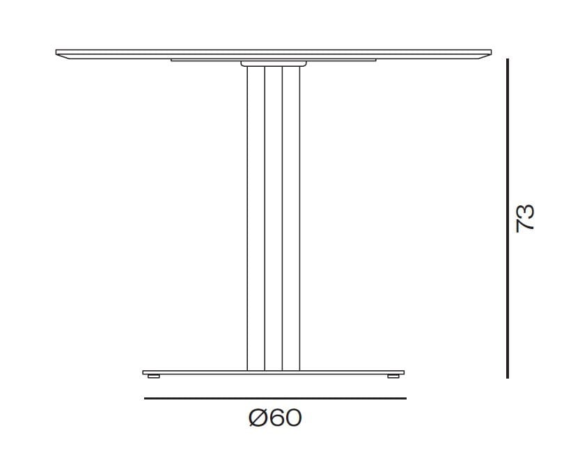 Круглый стол из грецкого ореха Vergés сэндвич ARCH-00072956 - Вид №1