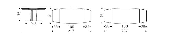 Керамический выдвижной стол Cattelan italia DUFFY KERAMIK DRIVE ARCH-00151089 - Вид №4